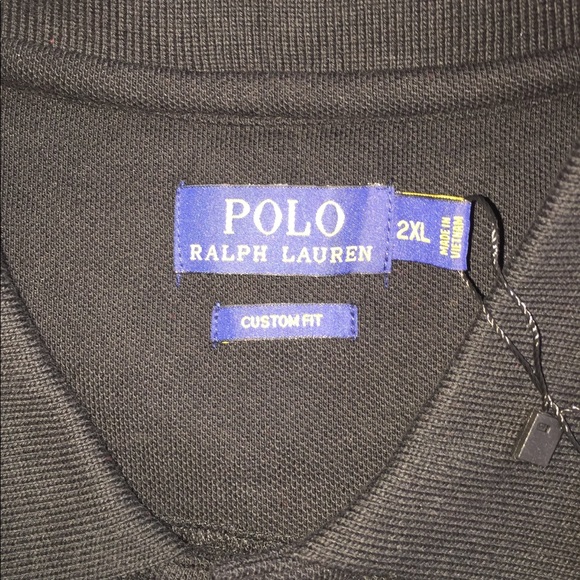 Men’s Red, Black and blue  button collar Polo - Picture 5 of 6